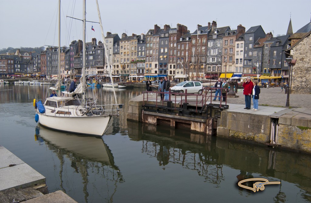 Leaving the harbor.